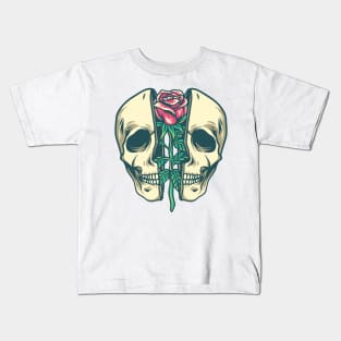 Skull and rose Kids T-Shirt